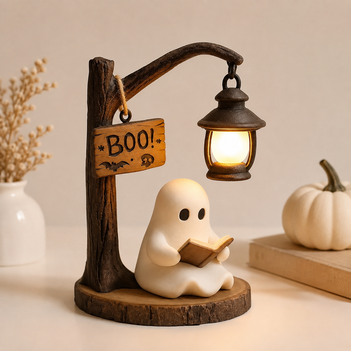 Trending Ghost Reading Lantern Halloween Decor Ghost Reading Ornament