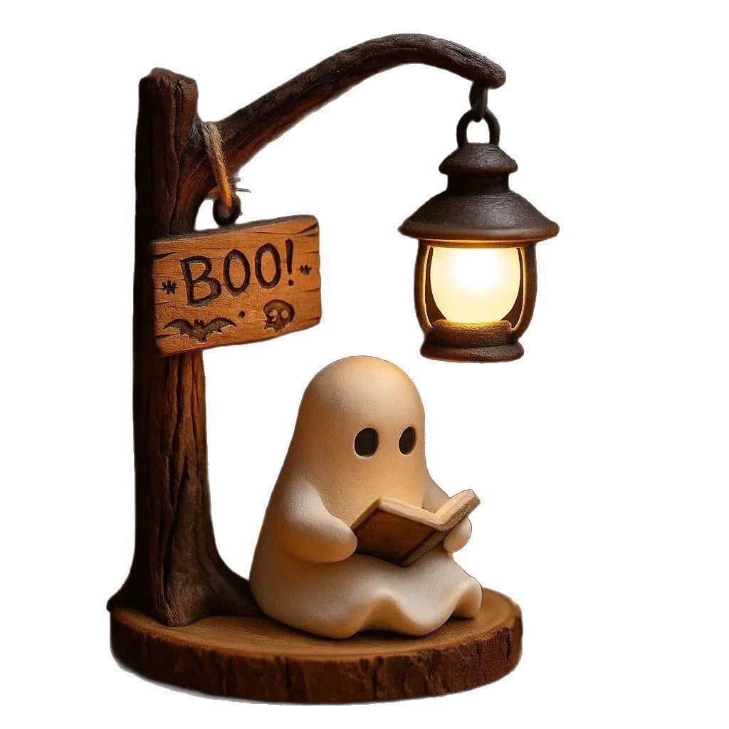 Trending Ghost Reading Lantern Halloween Decor Ghost Reading Ornament