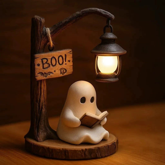 Trending Ghost Reading Lantern Halloween Decor Ghost Reading Ornament