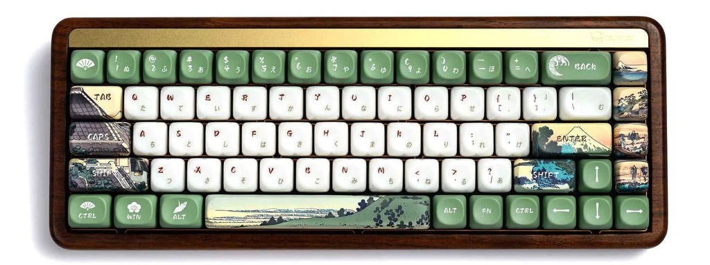 Japanese Green PBT Keycap Set – XDA Profile Dye Sublimation Keycaps for Mechanical Keyboards