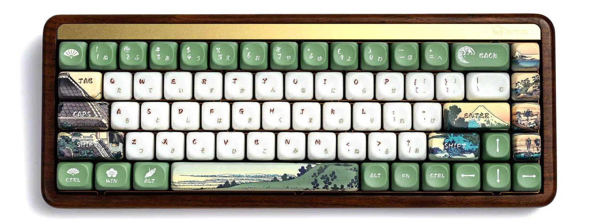 Japanese Green PBT Keycap Set – XDA Profile Dye Sublimation Keycaps for Mechanical Keyboards