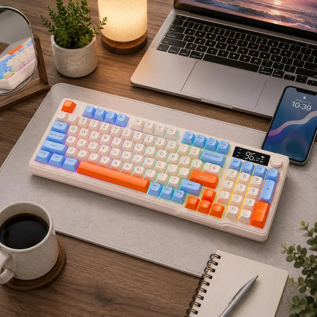 SwitchForge SF75 – Wireless Mechanical Gaming Keyboard with LCD Display