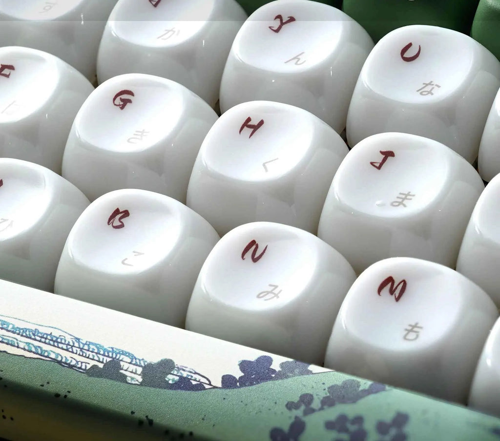 Japanese Green PBT Keycap Set – XDA Profile Dye Sublimation Keycaps for Mechanical Keyboards