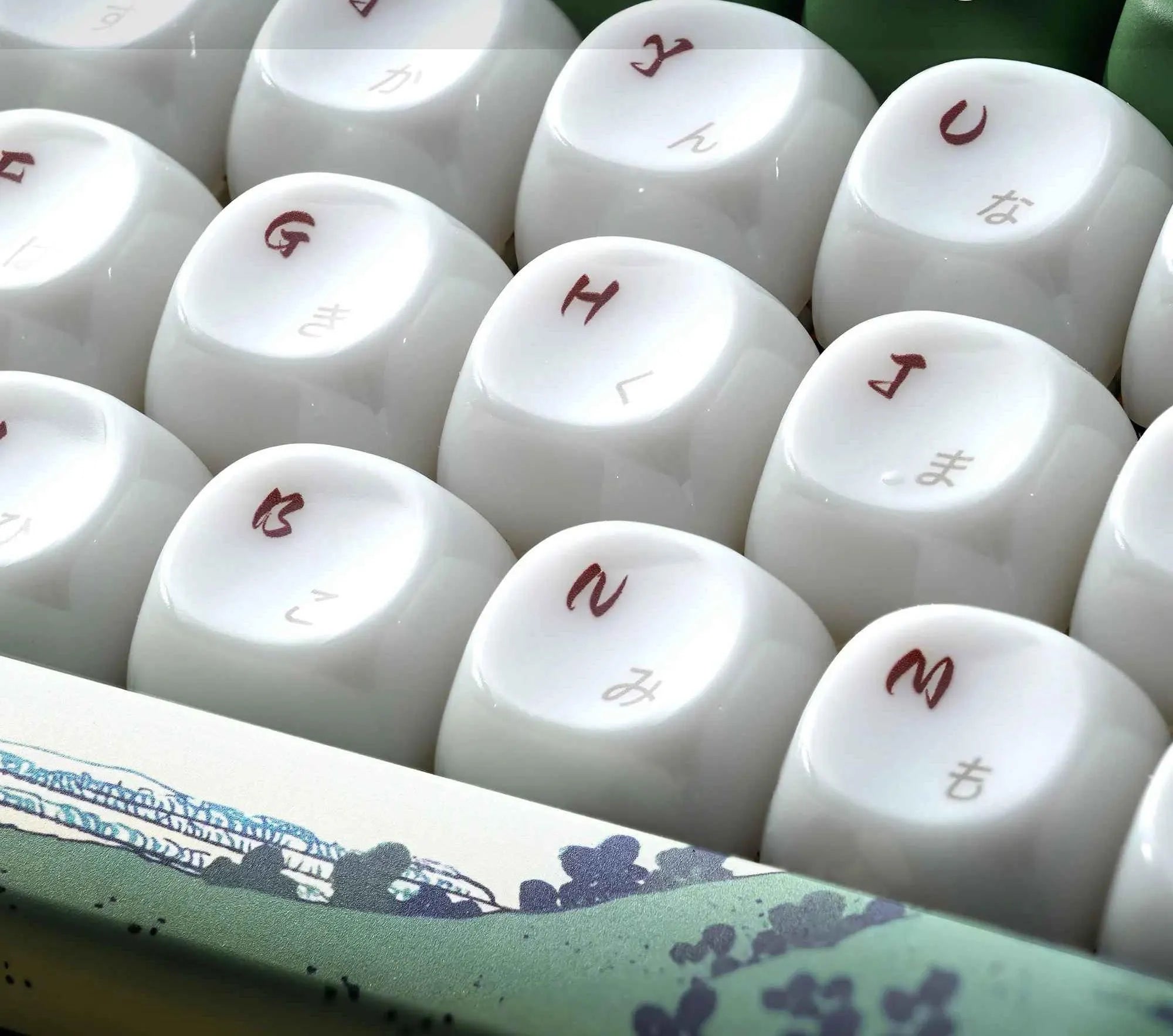 Japanese Green PBT Keycap Set – XDA Profile Dye Sublimation Keycaps for Mechanical Keyboards