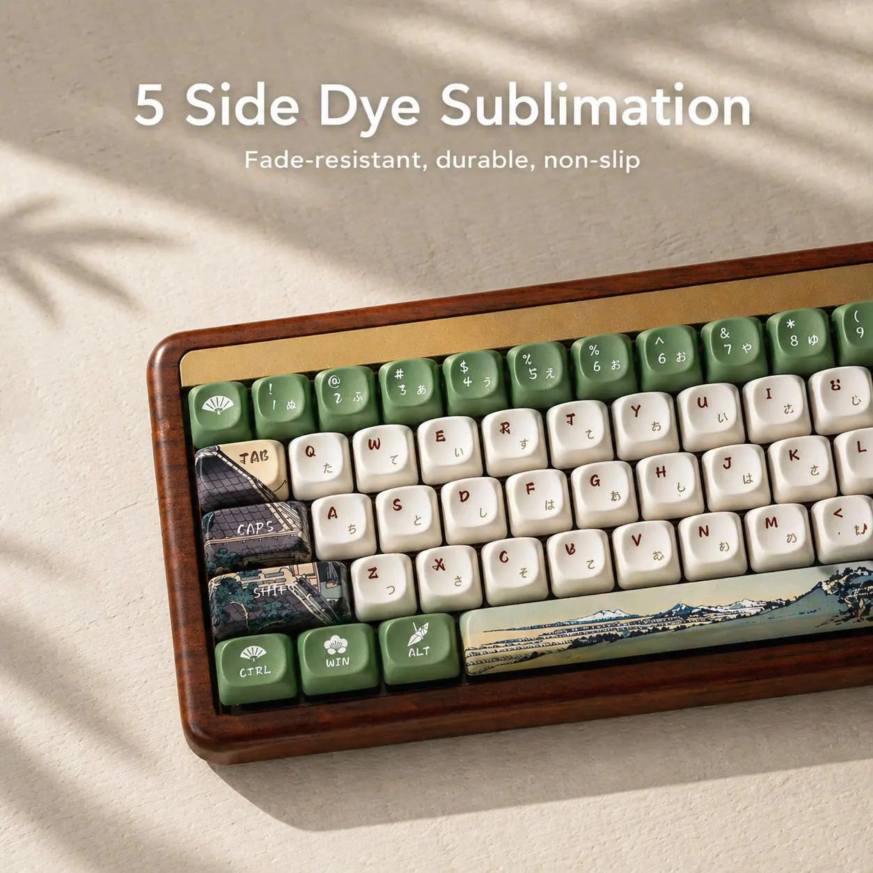 Japanese Green PBT Keycap Set – XDA Profile Dye Sublimation Keycaps for Mechanical Keyboards