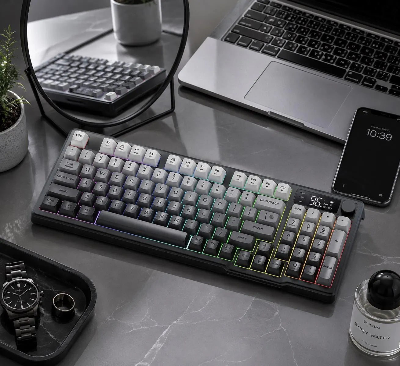 SwitchForge SF75 – Wireless Mechanical Gaming Keyboard with LCD Display