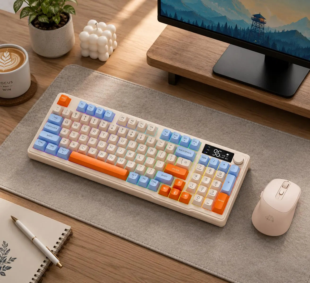 SwitchForge SF75 – Wireless Mechanical Gaming Keyboard with LCD Display