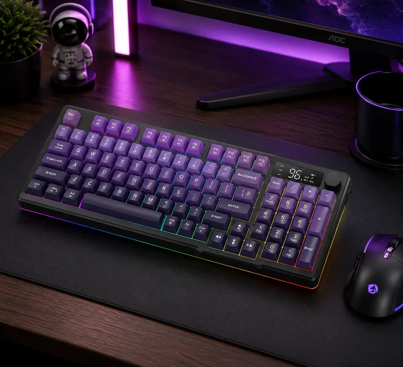 SwitchForge SF75 – Wireless Mechanical Gaming Keyboard with LCD Display